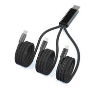 Ldabrye 3 in 1 Multiple Cord USB C to 3 USB C Connector Fast Charging Cable for Cell Phones Tablets and More