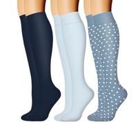 Ldabrye 3 Pairs Compressed Socks with High Elastic Leg Stockings for Promoting Better Circulation and Muscle Recovery Sports Socks