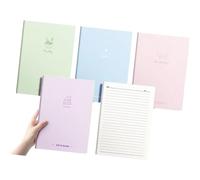 Ldabrye 4Pcs Softcover Notebook 80 Pages Wide Lined 7x10Inch College Ruled Journal Thread Binding Notepads for Office School Notebook
