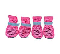 Ldabrye 4Pcs Summers Dog Shoes Breathable for Small Dogs Boot Booties Paw Protectors Puppies Antislip Cats Boot Pet Dog Breathable Net
