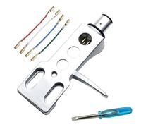 Ldabrye 4pin Turntable Headshell with Wires Cartridge Replacement Holder for Home Entertainment or Studio Use Headshell