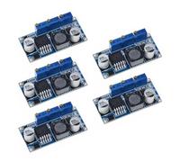 Ldabrye 5Pcs Adjustable DC7-35V Power Supply Module with 90% Efficiency for Circuits and Stable LED Light ABS Housing Power Adapter