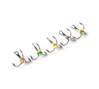 Ldabrye 5Pcs / pack High Carbon Steel Three Jaw Hook Size 6/8 / 10/12 Sinking Baits Fishing for Winter Ice Tool Lures Treble Designs