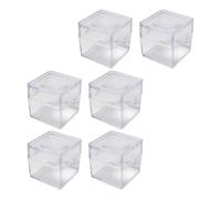 Ldabrye 6PCS Small Habitat Boxes with Builtin Magnification Lens Child Friendly Catcher for Science Experiment Square Habitat for Kids Exploration