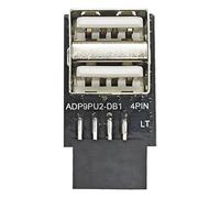 Ldabrye 9 Pin to 2 Port USB Adapter Connector PC Internal Motherboard 9 Pin to USB 2.0 Female Converter for Desktop Computer USB Expansion Card