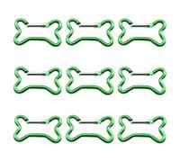 Ldabrye 9Pcs Bone Shaped Spring Clasps Aluminum Alloy Spring Snapping Hook Clip Keyring Metal Carabiner Keychains Buckle Hardware Keychains Clip Outdoor Camping Keyring Hook