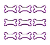 Ldabrye 9Pcs Bone Shaped Spring Clasps Aluminum Alloy Spring Snapping Hook Clip Keyring Metal Carabiner Keychains Buckle Hardware Keychains Clip Outdoor Camping Keyring Hook