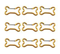 Ldabrye 9Pcs Bone Shaped Spring Clasps Aluminum Alloy Spring Snapping Hook Clip Keyring Metal Carabiner Keychains Buckle Hardware Keychains Clip Outdoor Camping Keyring Hook