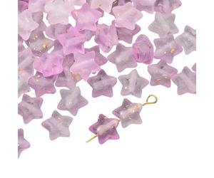 Ldabrye Acrylic Five Point Star Bead with Gold Gradient Color Decorative Charm for Crafting Jewelry Accessories Colorful Star Shaped Bead for Phone Accessories