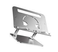 Ldabrye Adjustable Aluminum Laptop Stand for Desktop Ergonomic Foldable Computer Risers Portable Holder for 10 17inch Laptops Lightweight Silver Foldable Notebook Holder