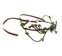 Ldabrye Adjustable Fantasy Princess Tiaras Floral Crystals Antler Crown Renaissances Fair Accessory Photo Props Daily Use Fairylike Floral Headpiece Renaissances