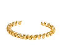 Ldabrye Adjustable Open Cuff Bangle Spring Coiled Design Stainless Steel Wristlet Women’s Fashion Jewelry Gift Birthday Gift Jewelry for Her