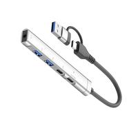 Ldabrye Aluminum Alloy USB C Hubs Adapters for Laptop Featuring Fast Speed Transfer and Overloads Protections Plugs and Play USB C Hubs