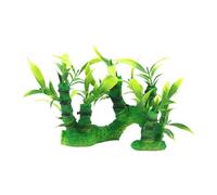 Ldabrye Aquariums Decoration Realistic Bamboos Resin Green Plant Eye Catching Simulation Plant For Various Fishtanks Landscape