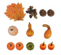 Ldabrye Artificial Pumpkins with Maples Pinecones Hazelnuts for Halloween Fall Party Decorations Indoors Outdoor Easy Installation Halloween Accessories