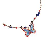 Ldabrye Beautiful Ethnic Themed Butterfly Pendant Necklace Neck Jewelry for Gift Giving and Special Occasions Ethnic Fashion Jewelry