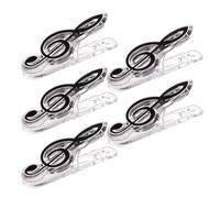 Ldabrye Book Paper Sheet Clip Big Size Spring Score Funny Music Paper Folder Clip Decors Musical Notation Clip Music Page