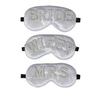 Ldabrye Bridal BRIDE Eyeshade For Wedding Party Blindfold For Wedding Jeweled Pearls Studded Eyeshade Bridesmaid Eye