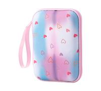 Ldabrye Bright Cartoon Pattern Organizers Bag with Grids Compartments Smooth Zippers Portable for Office Travel Cartoon Design EVA Storage Case