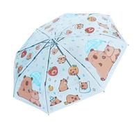 Ldabrye Clear Auto Windproof Travel Umbrella Automatic Open Close Capybaras Print Folding for Rain Dome See Through