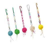 Ldabrye Colorful Ball Toy Bird Cage Chewable Hanging Paper Strips for Intellectual Stimulation and Beak Grinding Colorful Toy