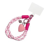 Ldabrye Colorful Heart Charm Pendant Braided Rope Phone Chain Unisex Fashion Accessory For Women And Men Versatile Jewelry