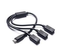 Ldabrye Compact 30cm Hub with Three Ports Enabling Power and File Transfer for Gadgets in Small Spaces USB C Adapter