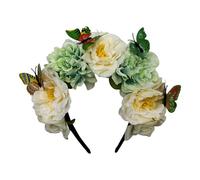 Ldabrye Cosplay Fairy Headband with Realistic Butterfly Decors Ethnic Headband for Bride Flower Crown for Wedding Party Headband Wedding Headbands for Woman