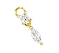 Ldabrye Diamonds Shape Earring Featuring Bead and Crystals Detail Crafted in Silver for Fashionable Outfits Diamonds and Beads Extended Wear