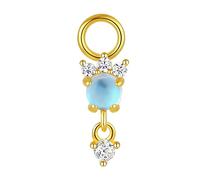 Ldabrye Diamonds Shape Earring Featuring Bead and Crystals Detail Crafted in Silver for Fashionable Outfits Diamonds and Beads Extended Wear