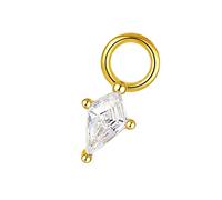 Ldabrye Diamonds Shape Earring Featuring Bead and Crystals Detail Crafted in Silver for Fashionable Outfits Diamonds and Beads Extended Wear