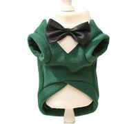 Ldabrye Dog Furry Suit with Bowtie Winter Apparel Dogs Pullover Dog Furry Clothing Bowtie Suit for Small to Large Dogs Soft Jumpsuit Apparel Sweater Pullover Winter Pajamas