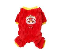 Ldabrye Dog Pullover Furry Coat For Small Dogs For Winter Chinese Suit Embroidered Chinese Suit Apparel Soft Plush Dog Sweater