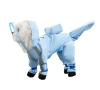 Ldabrye Dog Waterproof Rain Wear Leggings Suspender Booties Comfortable Pet Sleeves for Cold Wet Weather Rain Garment Small Dog Raincoat Tail Protections