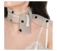 Ldabrye Dotted Pattern Scarf For Teens Girl Spring French Scarf For Student Camping Shopping Subculture Look Taking Photo