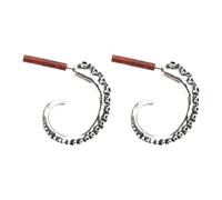 Ldabrye Earrings for Women and Girls,1 P Vintage Silver Gothic Squid Tail Stud Earrings Ocean Octopus Tentacles Stud Earrings for Women Men Daily Wear Earrings Jewelry for Women Girls