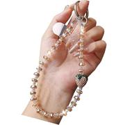 Ldabrye Elegant Beaded Keychain Pendant Chain Strap Fashion Cellphone Rope Women Telephone Lanyard Jewelry Stylish Phone Charm Accessory
