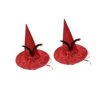 Ldabrye Elegant Witch Hat Velvety With Color Ribbon Roses Accent For Halloween Costume Parties Halloween Party Supplies Pointed Tip Witch Hat