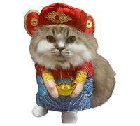Ldabrye Entertaining Dog Jumpsuits Machine Washable Pet Holiday Costume for Christmas and New Year Party Gathering Photo Suit Pet Outfit for Various Occasion