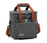 Ldabrye Expandable Insulated Lunch Bag Large Capacity Double Layer Organiser Leak Proof Designs Container for Big Cup Large Capacity Lunch Bag