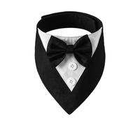 Ldabrye Fashion Pet Tuxedo Neckerchief Adjustable Size Neck Collar Bandana Bowtie for Small Dog Cats Birthday Party Dressingup Dog Bandana