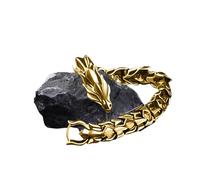 Ldabrye Fashionable Vikinged Dragon Bone Cuff for Men Sturdy Alloy Materials Retro Punk Jewelry Gifts Daily Wear Men ' s Bone