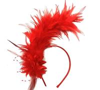Ldabrye Feather Headband 1920s Feathered Fascinator Party Headpiece Headwear Hair Accessory for Women Halloween Carnival Wedding Party Accessory