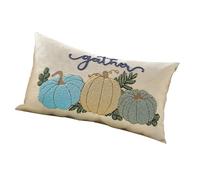 Ldabrye Festival Embroidered Throw Pillow Cover Reversible Closure Halloweens Decoration Polyester Fabric Halloweens Throw Pillow Sofa Decoration