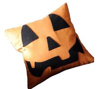 Ldabrye Festival Embroidered Throw Pillow Cover Reversible Closure Halloweens Decoration Polyester Fabric Halloweens Throw Pillow Sofa Decoration