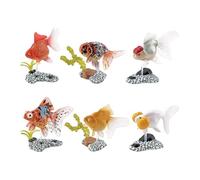 Ldabrye Fish Figurines Aquarium Ornaments FishTank Garden Statues Decorations Interesting Figurines Miniature Collectible