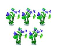 Ldabrye Fish Tanks Artificial Lotuses Simulation Landscape Large Plant FishTank Landscaping Stress Reducing