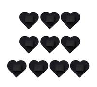 Ldabrye Flexible PU Leather Pen Holder with Adhesive Backing for Quick Installation on Flat Surfaces Heart Base PU Leather Pen Stand with Strong Back Sticker