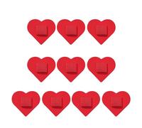 Ldabrye Flexible PU Leather Pen Holder with Adhesive Backing for Quick Installation on Flat Surfaces Heart Base PU Leather Pen Stand with Strong Back Sticker