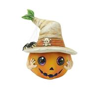 Ldabrye Halloween Pumpkin Decorations Resins Pumpkins Figurines with Hat Table for Outdoor and Indoor Fairys Garden Decors Halloween Pumpkin Decorations Outdoor Indoor